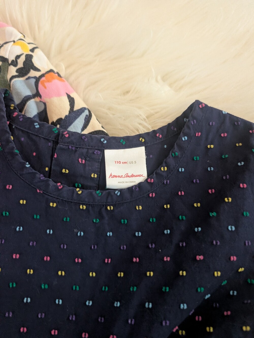 Bundle! 4 Hanna Andersson Dresses Short Long Sleeve Embroidered Denim Ladybug 5T - Picture 8 of 13